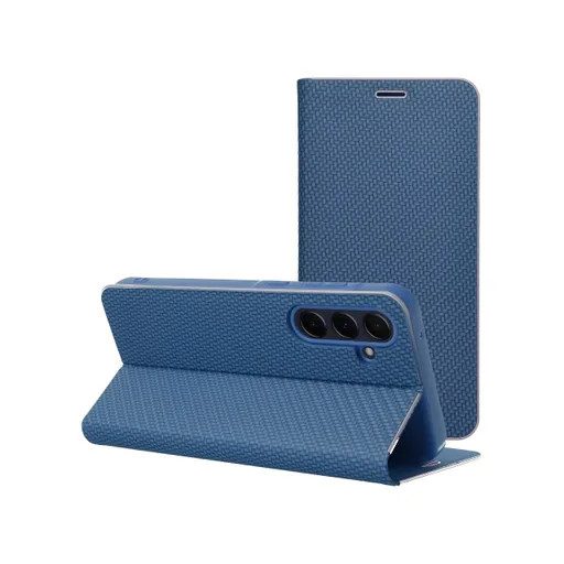 Samsung A05s kék könyvtok fém kerettel