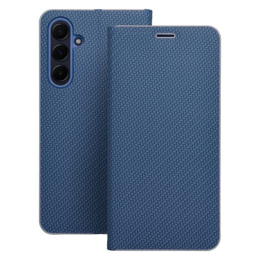 Samsung A05s kék könyvtok fém kerettel