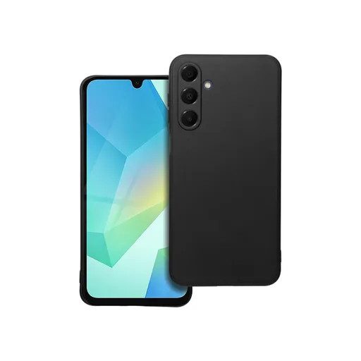 SAMSUNG A16 5G / A16 4G matt fekete szilikon tok kameravédővel