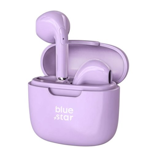 BLUE STAR wireless fülhallgató bluetooth-os lila színben