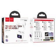   HOCO wireless headset bluetooth-os érintő kijelzővel fehér színben