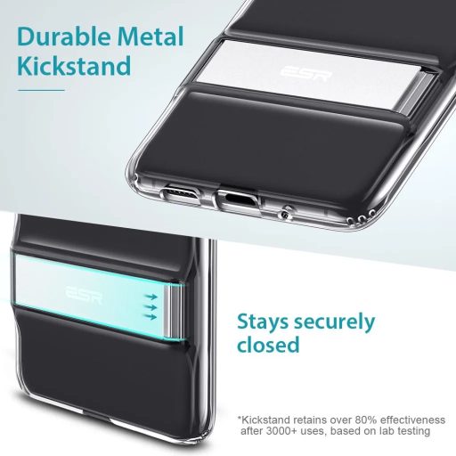 Samsung S20 Air Shield Boost átlátszó szilikon tok kihajtható tartóval