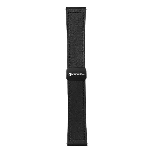 FORCELL F-DESIGN FS20 mágneses öko bőr szíj SAMSUNG órához 22 mm, fekete