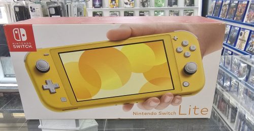 Nintendo Switch Lite Sárga használt dobozos 128Gb-os SD kártyával