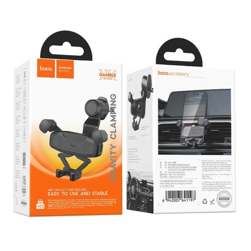 HOCO gravity autós tartó szellőzőnyílásba H66 fekete 