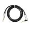 AUX kábel Jack 3,5 mm - Jack 3,5 mm 90 fokban ferde 1 m, fekete