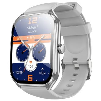   Smartwatch Hoco 1,96" AMOLED Kijelzővel és hívás funkcióval Ezüst színben