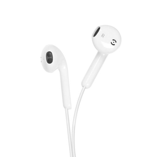 Forcell HR-ME25 - stereo fehér headset - Lightning-iPhone csatlakozóval
