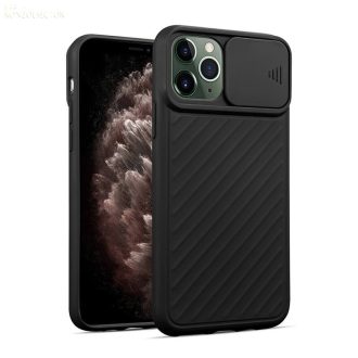 iPhone 11 Pro szilikon tok kamera védővel fekete