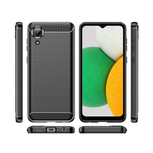 Samsung Galaxy A03 Core Carbon szilikon tok fekete