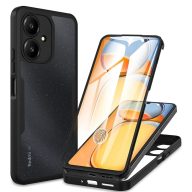   Xiaomi Redmi 13C 5G/Poco M6 ColorVerse 360 széria fekete tok+kijelzővédő 