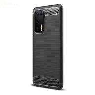 Huawei P40 Carbon mintás szilikon tok fekete