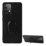 Samsung A52 Fekete kitámasztóval Carbon mintával