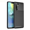 Huawei P30 Pro carbon mintás fekete szilikon tok