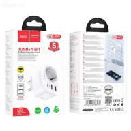   HOCO hálózati töltő adapter C típusú PD 20W + 2x USB QC3.0 NS3 fehér