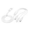 HOCO 3in1 töltőkábel USB A - Lightning / Micro USB / Type C 2A X74 1m fehér