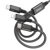 HOCO  3in1 kábel USB A - Lightning / Micro USB / Type C 2A X76 1 m fekete