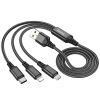 HOCO  3in1 kábel USB A - Lightning / Micro USB / Type C 2A X76 1 m fekete