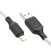 HOCO szilikon USB A - Lightning kábel 2.4A X90 1m fehér