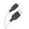 HOCO szilikon USB A - Lightning kábel 2.4A X90 1m fehér