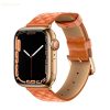 HOCO WA18 szíj Apple Watchhoz 38/40/41mm Elegáns bőr narancs