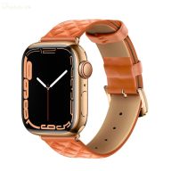   HOCO WA18 szíj Apple Watchhoz 38/40/41mm Elegáns bőr narancs
