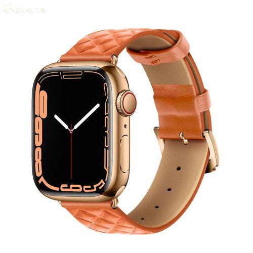 HOCO WA18 szíj Apple Watchhoz 38/40/41mm Elegáns bőr narancs