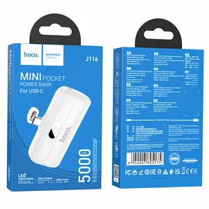 Hoco Minipocket PowerBank (J116) 5000mAh USB-C fehér