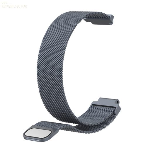 Samsung-Huawei watch 22mm fekete szilikon szíj