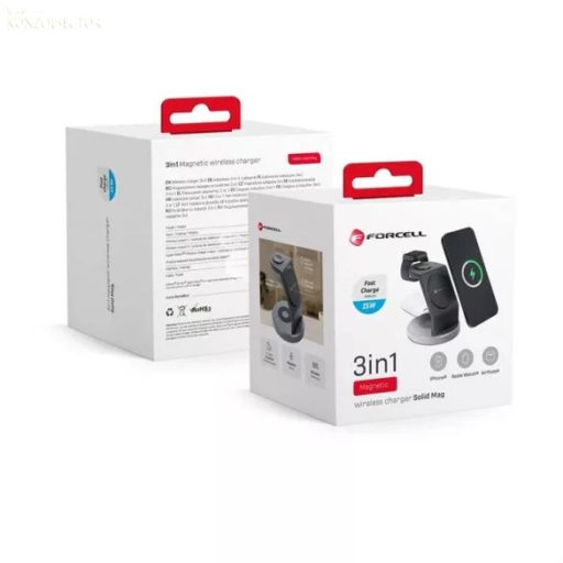 FORCELL Solid Mag 3in1 univerzális vezeték nélküli töltő állomás 15W