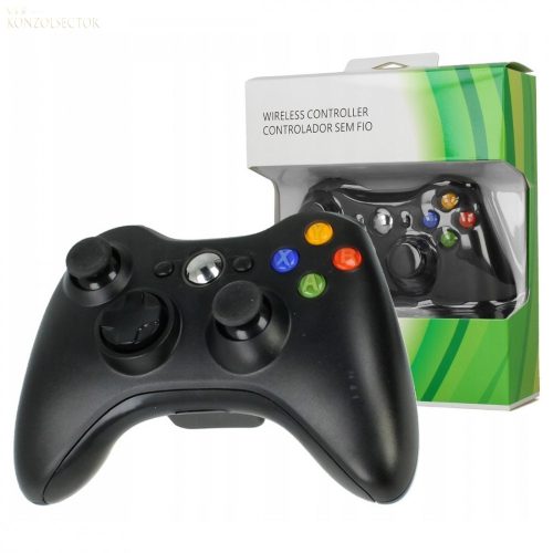 PRC vezeték nélküli Xbox360 kompatibilis fekete kontroller