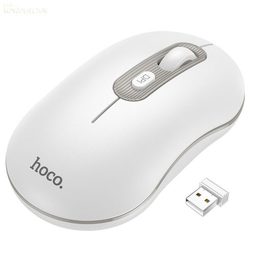 HOCO vezeték nélküli egér 2.4G 1600 dpi GM21 (Fehér) Plug and Play