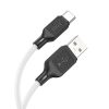 HOCO szilikon USB A - Type C kábel 3A X90 1 m fekete