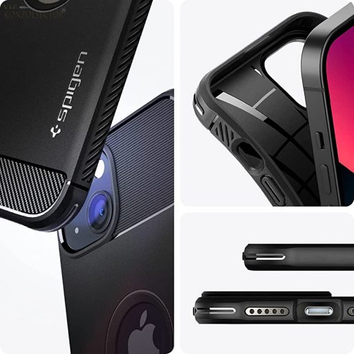 Spigen Rugged Armor iPhone 13 matt fekete tok