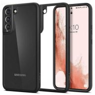Spigen Ultra Hybrid Samsung S22 tok matt fekete kerettel 