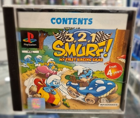 Playstation 1 3,2,1 Smurf! My First Racing Game