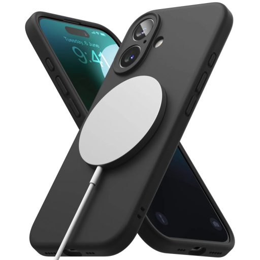 iPhone 16 szilikon tok fekete