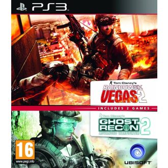   Ps3 Rainbow Six New Vegas 2- Ghost Recon Advanced Warfighter 2 Double Pack